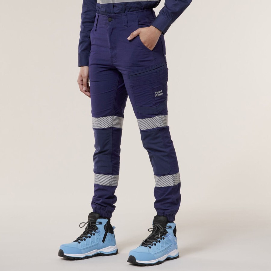 Clothing Hard Yakka Pants | Women'S Raptor Cuff Pant With Tape