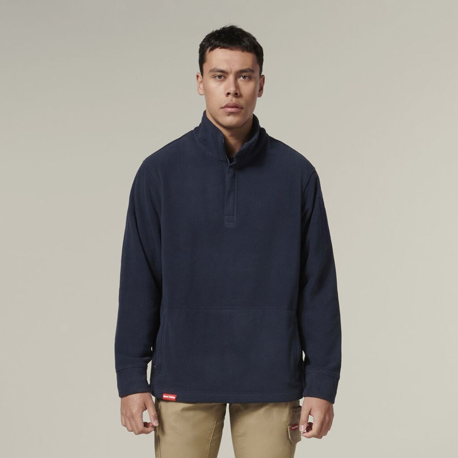 Clothing Hard Yakka Jumpers & Hoodies | 1/4 Zip Fleece Workwear Jumper