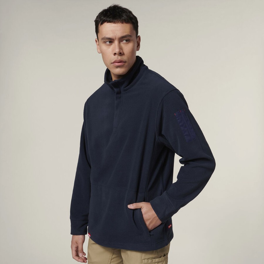 Clothing Hard Yakka Jumpers & Hoodies | 1/4 Zip Fleece Workwear Jumper