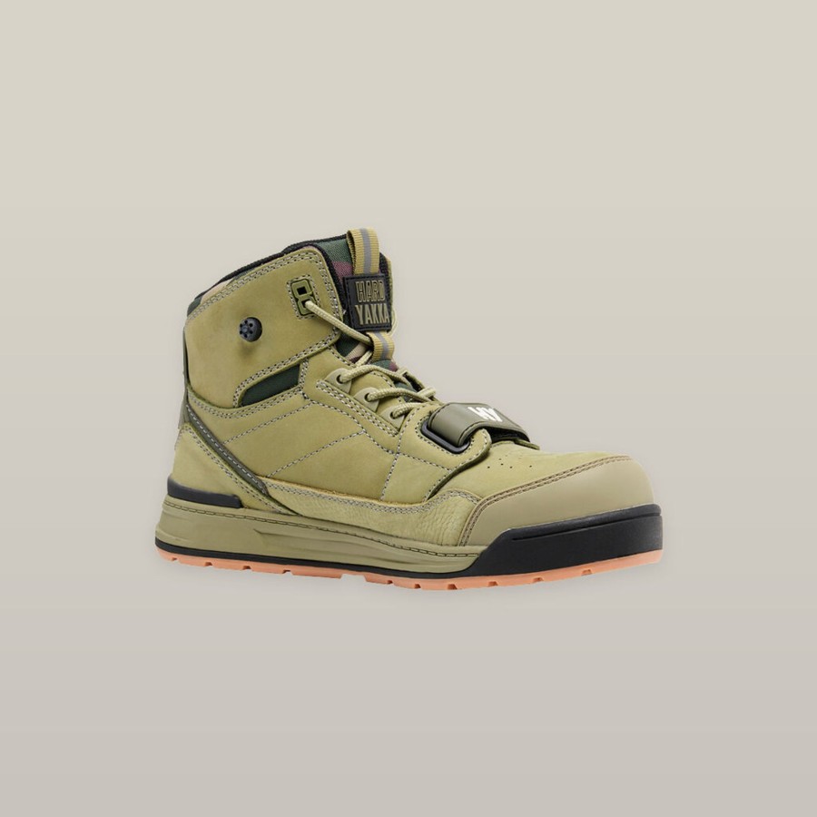 Boots Hard Yakka Composite Toe | 3056 O2 Lace Pump Up Composite Toe Safety Boot - Olive