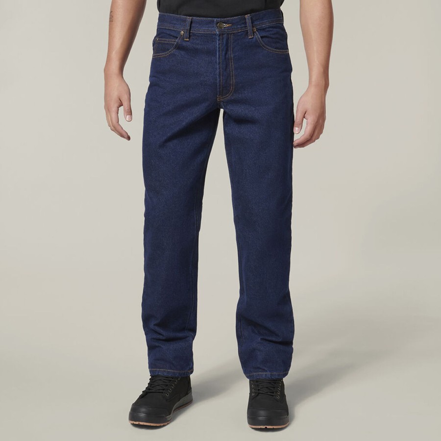 Clothing Hard Yakka Jeans | Heavy Duty Washed Denim Work Jeans