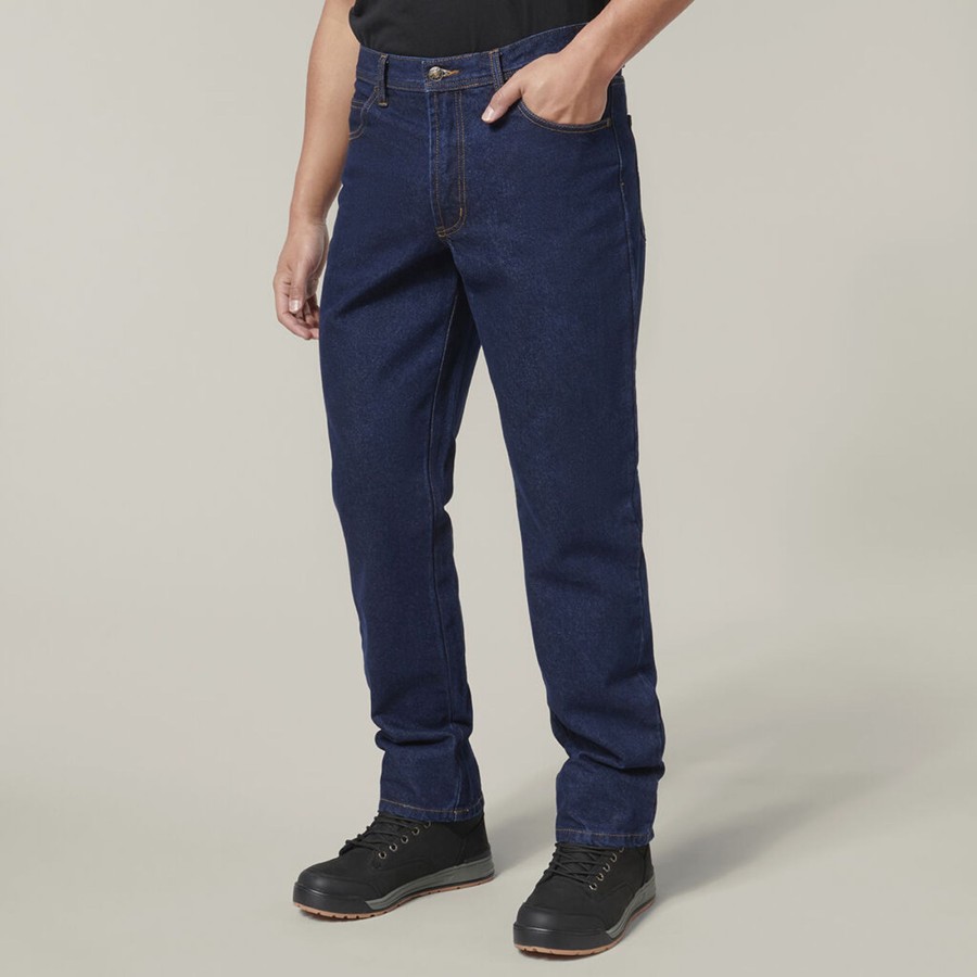 Clothing Hard Yakka Jeans | Heavy Duty Washed Denim Work Jeans