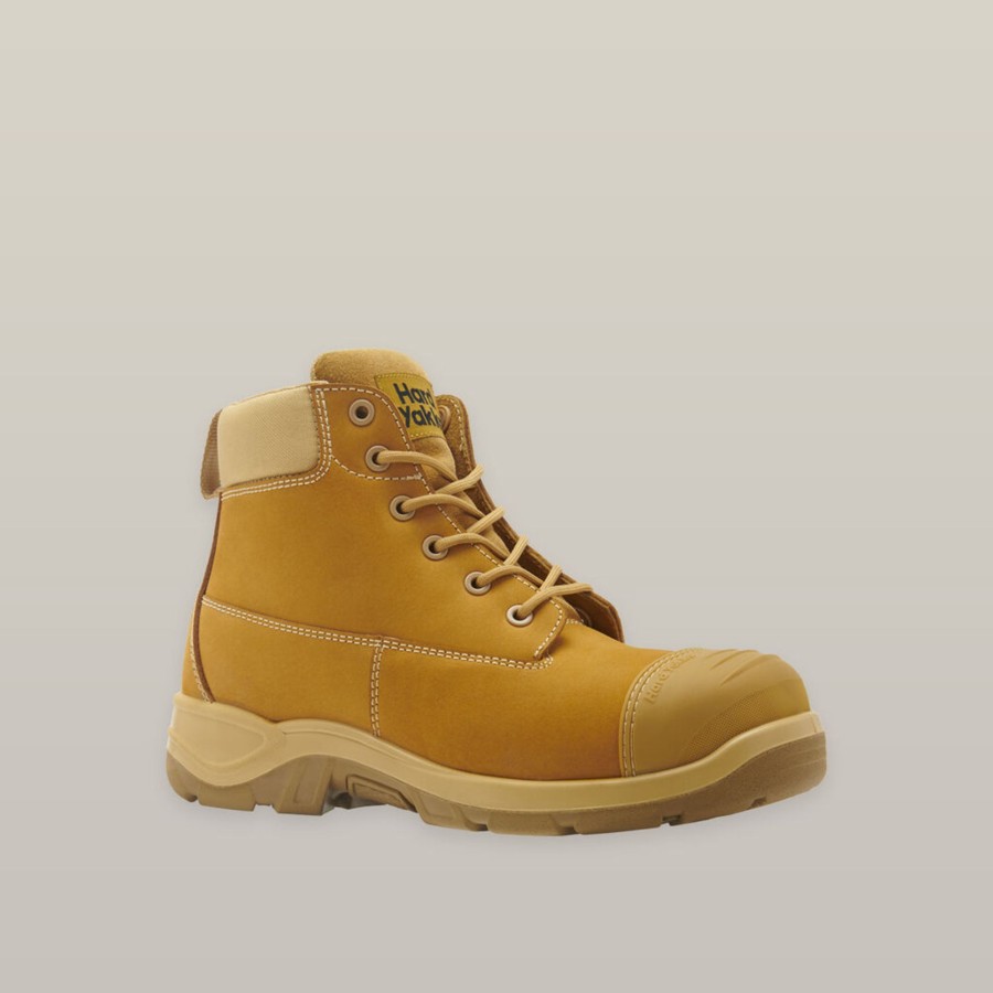 Boots Hard Yakka Zip Sided | Toughmaxx 6Z Steel Toe Safety Boot - Wheat