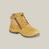 Boots Hard Yakka Zip Sided | Utility Zip Sided Steel Toe Safety Boot - Wheat