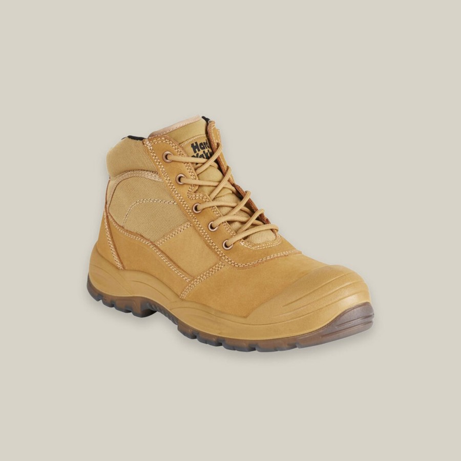 Boots Hard Yakka Zip Sided | Utility Zip Sided Steel Toe Safety Boot - Wheat