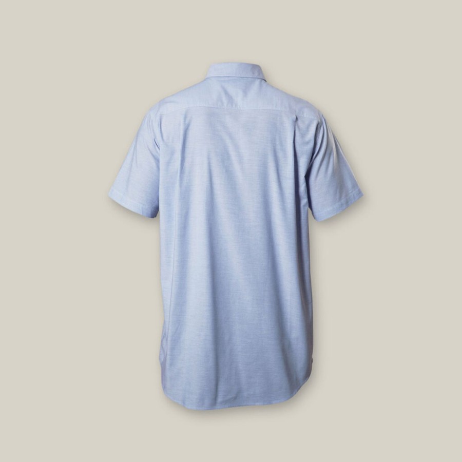 Clothing Hard Yakka Shirts | Short Sleeve Chambray Open Front Cotton Work Shirt