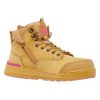 Boots Hard Yakka Zip Sided | Women'S 3056 Lace Up & Side Zip Safety Boot - Wheat