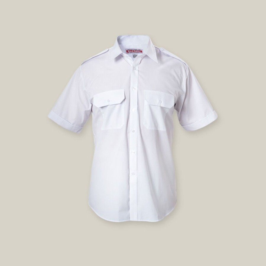 Clothing Hard Yakka Shirts | Short Sleeve Permanent Press Shirt With Epaulettes