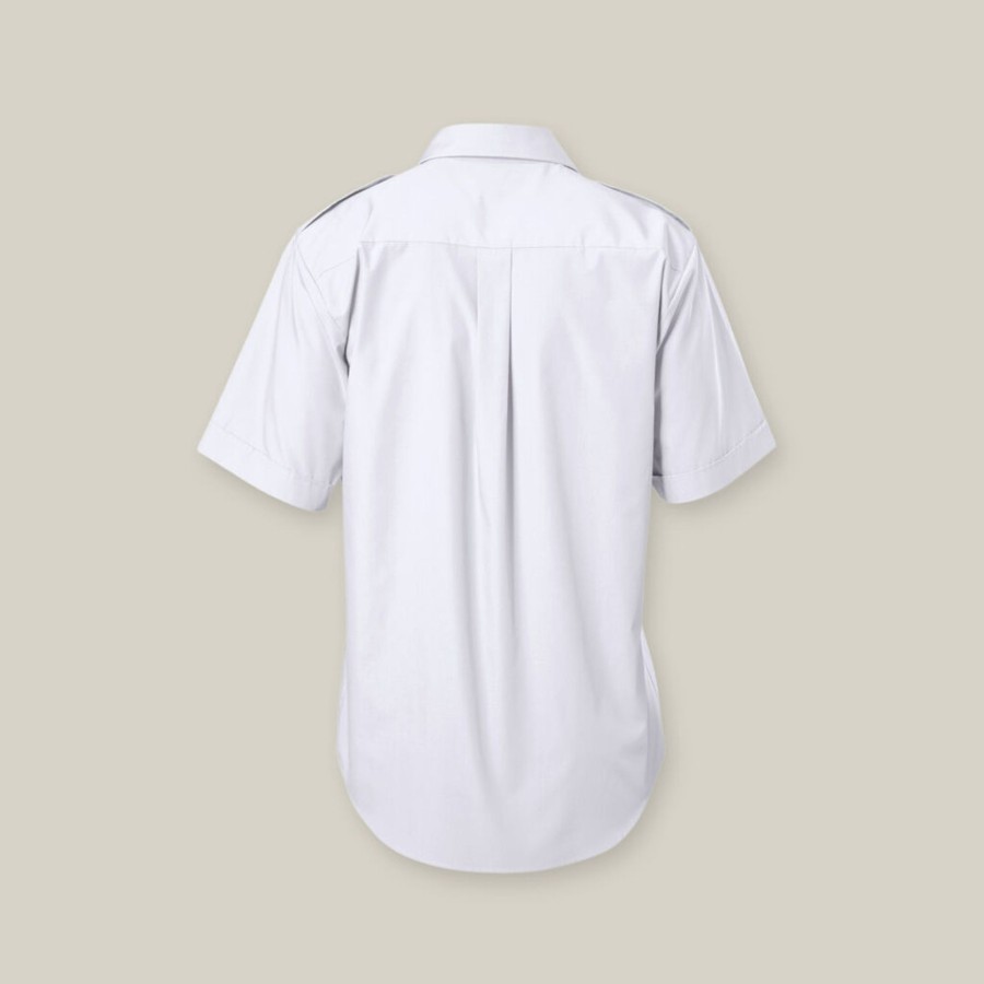 Clothing Hard Yakka Shirts | Short Sleeve Permanent Press Shirt With Epaulettes