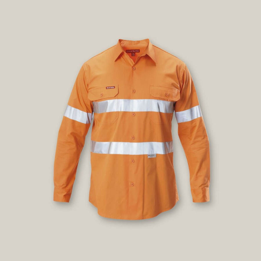 Clothing Hard Yakka Hi-Vis | Koolgear Hi-Vis Taped Vented Cotton Twill Shirt