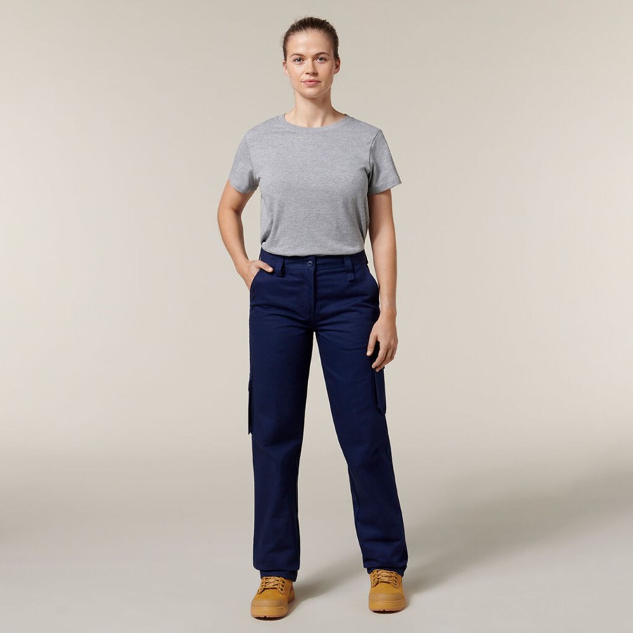 Clothing Hard Yakka Pants | Women'S Cotton Drill Cargo Pant