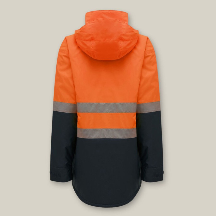 Clothing Hard Yakka Hi-Vis | Core Hi-Vis 2 Tone Taped Quilted Waterproof Jacket