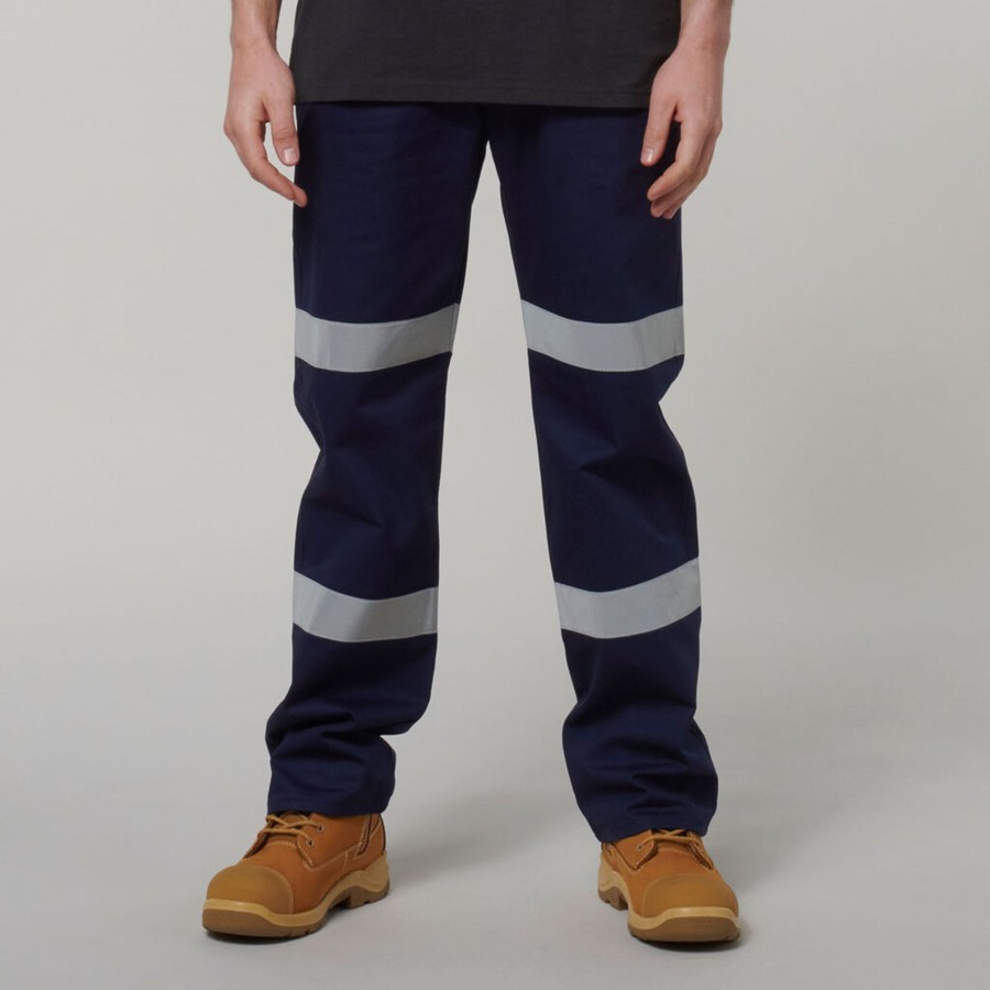 Clothing Hard Yakka Hi-Vis | Double Hoop Tape Cotton Drill Pant