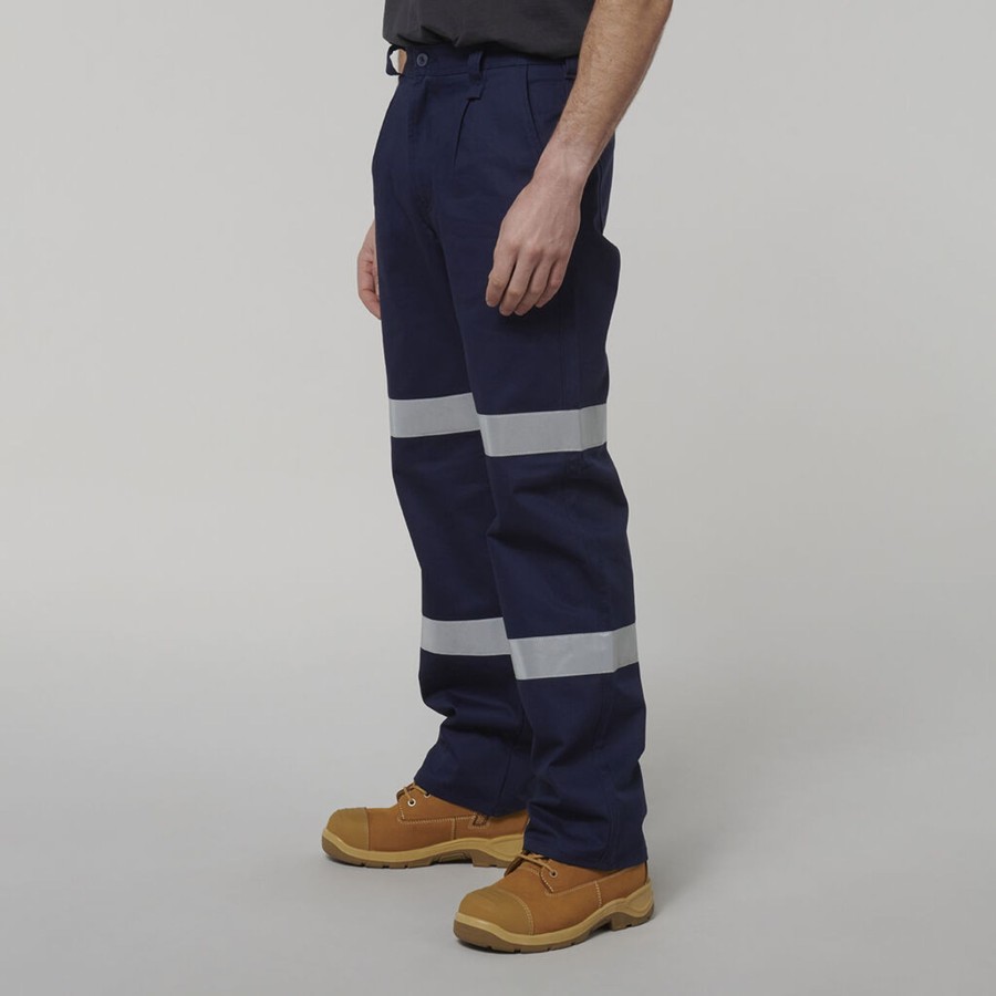 Clothing Hard Yakka Hi-Vis | Double Hoop Tape Cotton Drill Pant