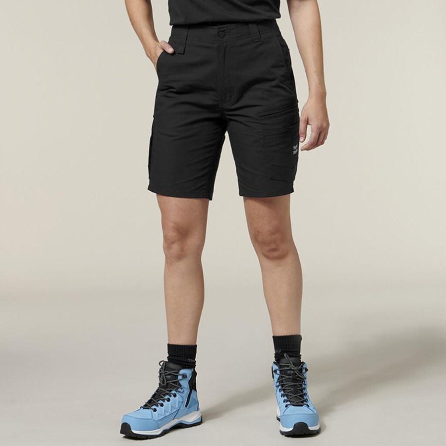 Clothing Hard Yakka Shorts | Women'S 3056 Raptor Mid Length Work Short