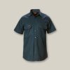 Clothing Hard Yakka Shirts | Short Sleeve Open Front Cotton Drill Work Shirt