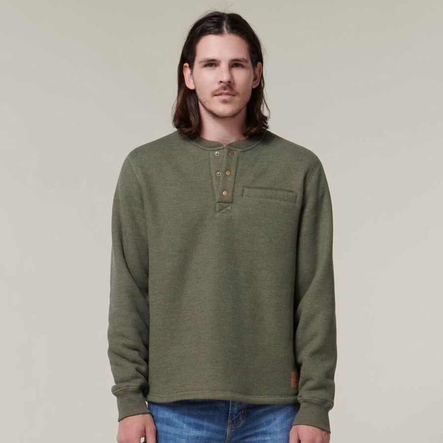 Clothing Hard Yakka Jumpers & Hoodies | Sherpa Henley