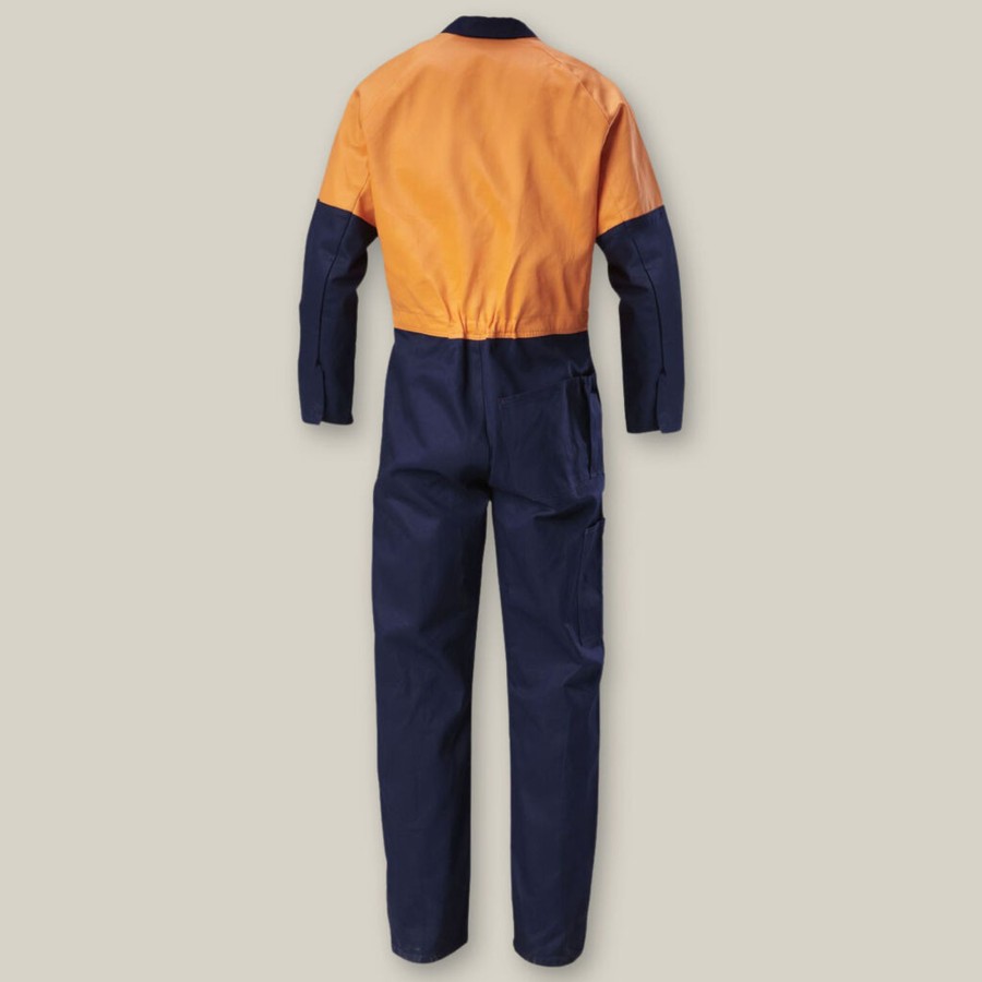 Clothing Hard Yakka Hi-Vis | Hi-Vis 2Tone Cotton Drill Coverall