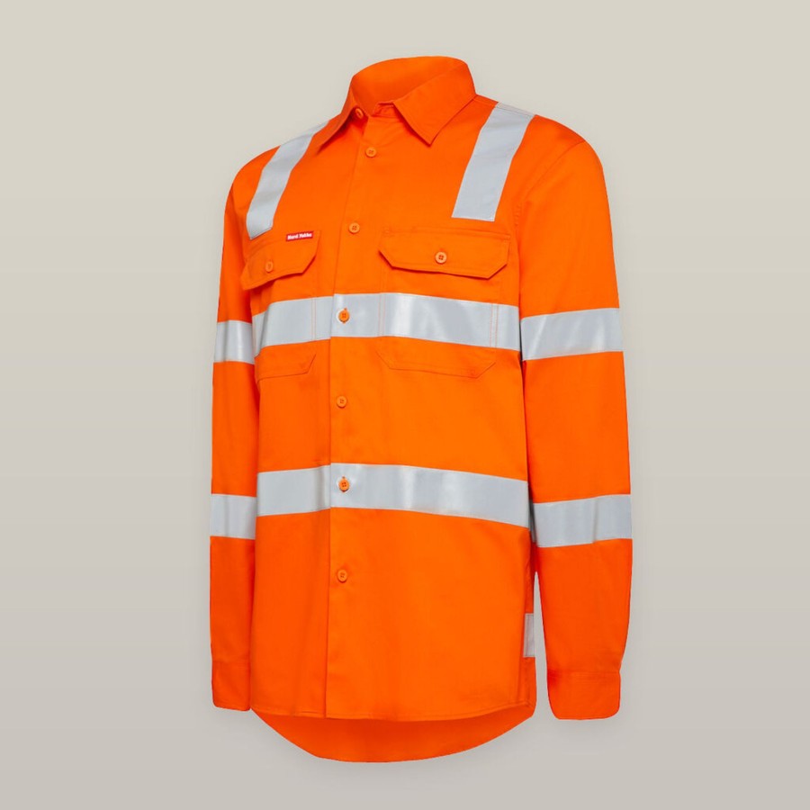 Clothing Hard Yakka Hi-Vis | Long Sleeve Hi-Vis Biomoton Taped Shirt