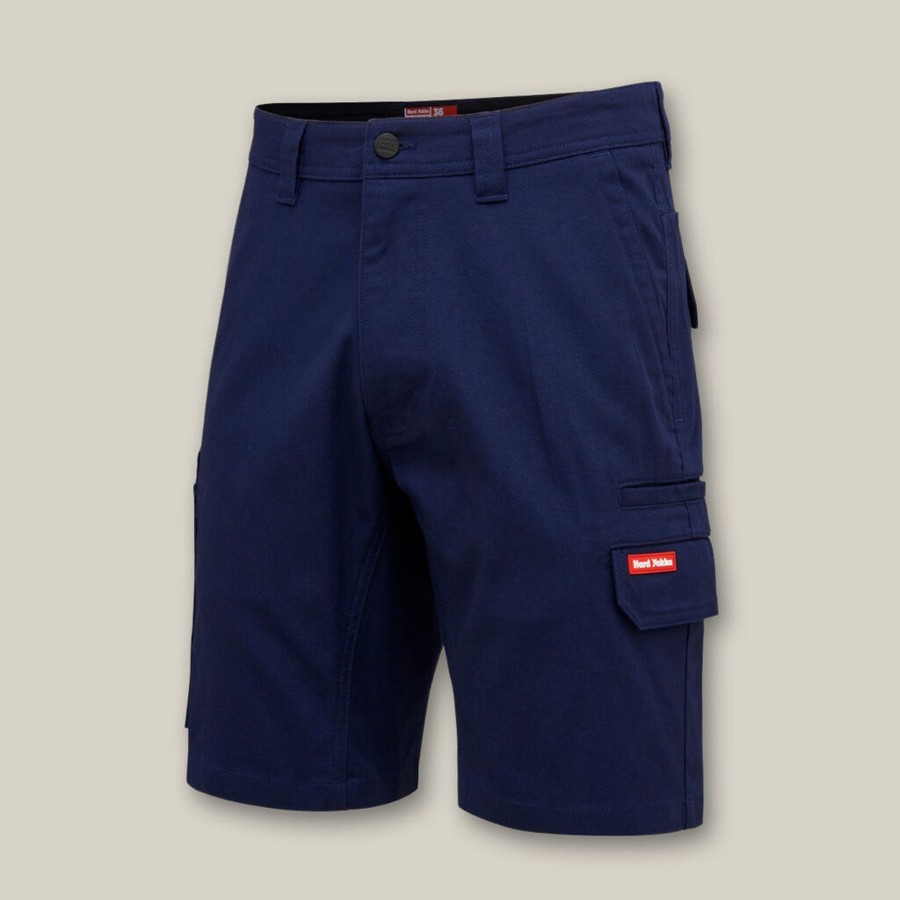 Clothing Hard Yakka Shorts | Stretch Canvas Mid Length Cargo Work Short