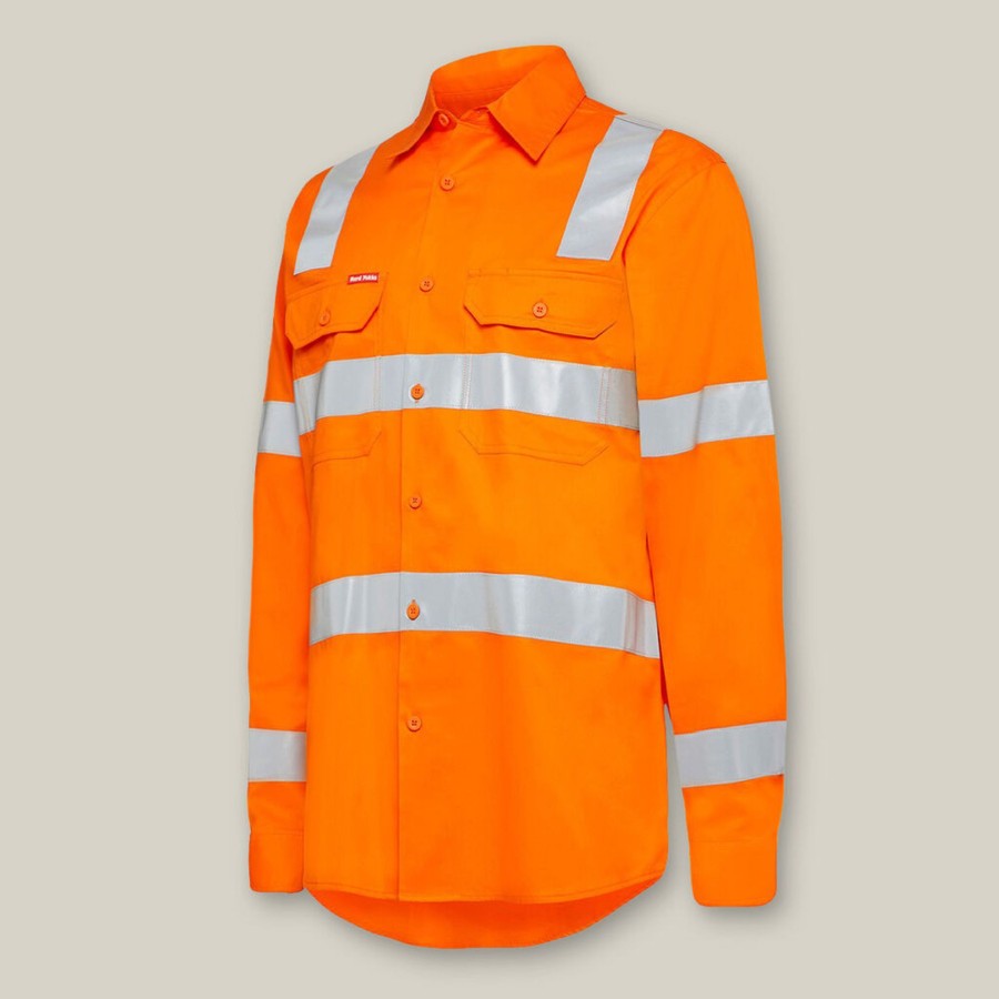 Clothing Hard Yakka Hi-Vis | Biomotion Hi-Vis Taped Cotton Shirt