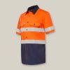 Clothing Hard Yakka Hi-Vis | Core Hi-Vis 2 Tone Taped Vented Short Sleeve Shirt