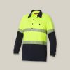 Clothing Hard Yakka Hi-Vis | Core Hi-Vis 2 Tone Taped Vented Long Sleeve Polo