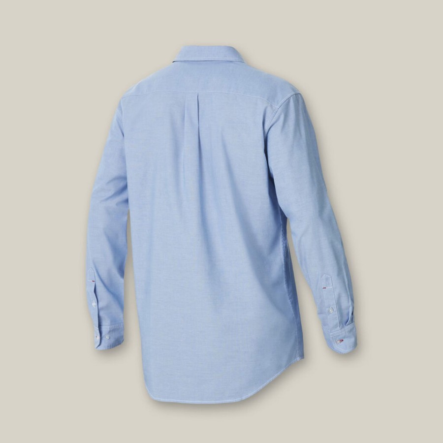 Clothing Hard Yakka Shirts | Long Sleeve Chambray Poly Cotton Work Shirt