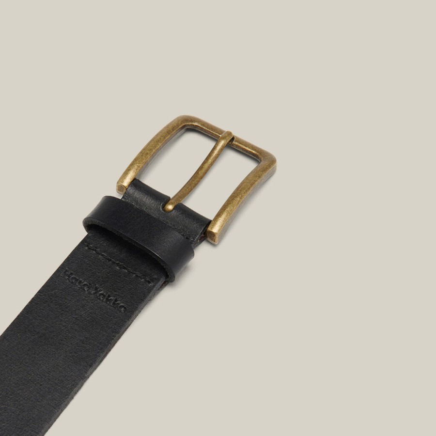 Accessories Hard Yakka | Embossed Leather & Brass Buckle Belt