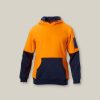 Clothing Hard Yakka Hi-Vis | Hi-Vis 2 Tone Fleece Hoodie