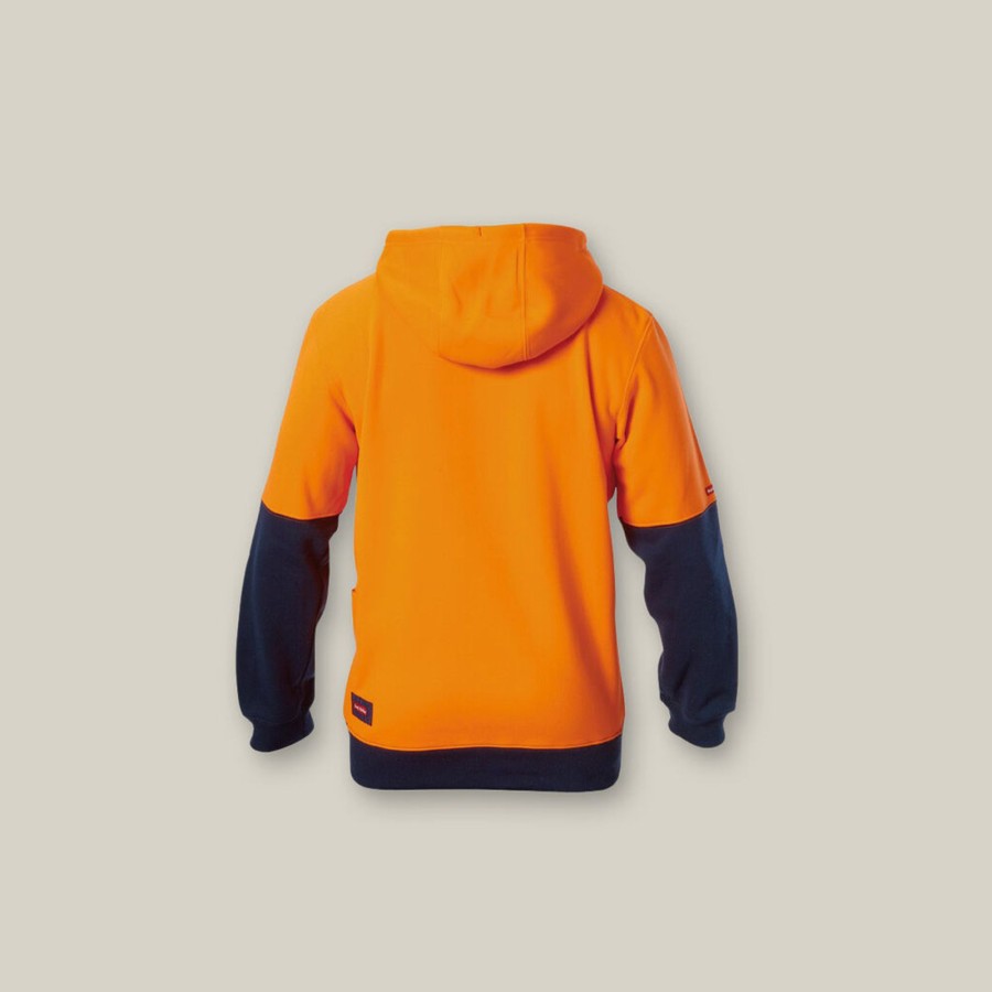 Clothing Hard Yakka Hi-Vis | Hi-Vis 2 Tone Fleece Hoodie