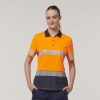 Clothing Hard Yakka Polos | Womens Short Sleeve Hi Vis Taped Polo