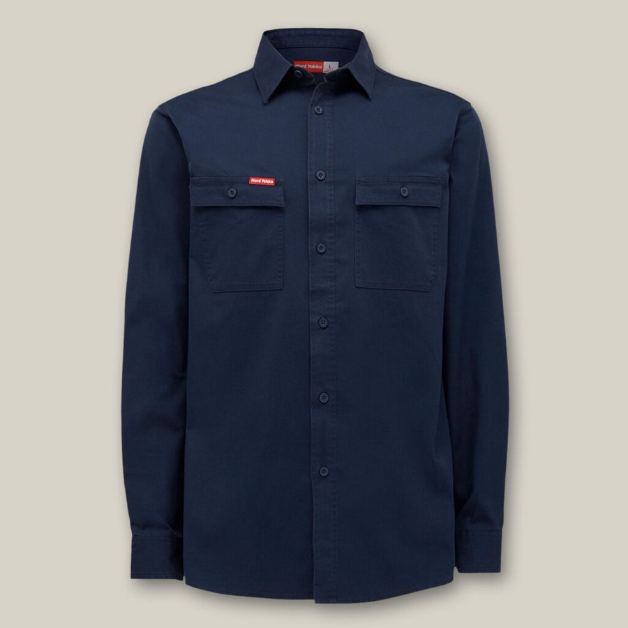 Clothing Hard Yakka Shirts | Heritage Stretch Canvas Workers Shirt