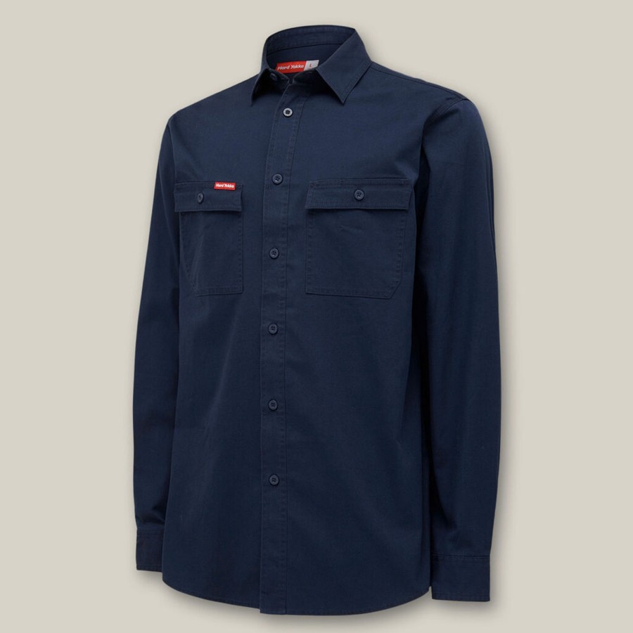 Clothing Hard Yakka Shirts | Heritage Stretch Canvas Workers Shirt