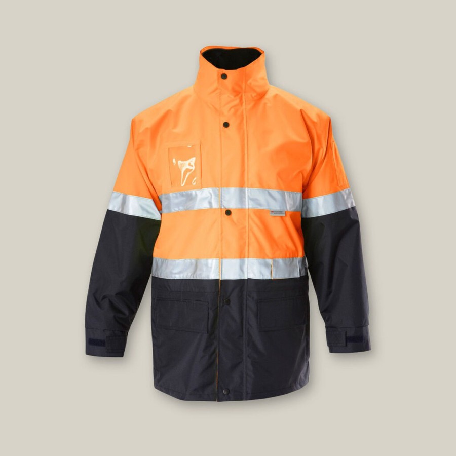 Clothing Hard Yakka Hi-Vis | Hi-Vis 6-In-1 2 Tone Taped All Weather Jacket