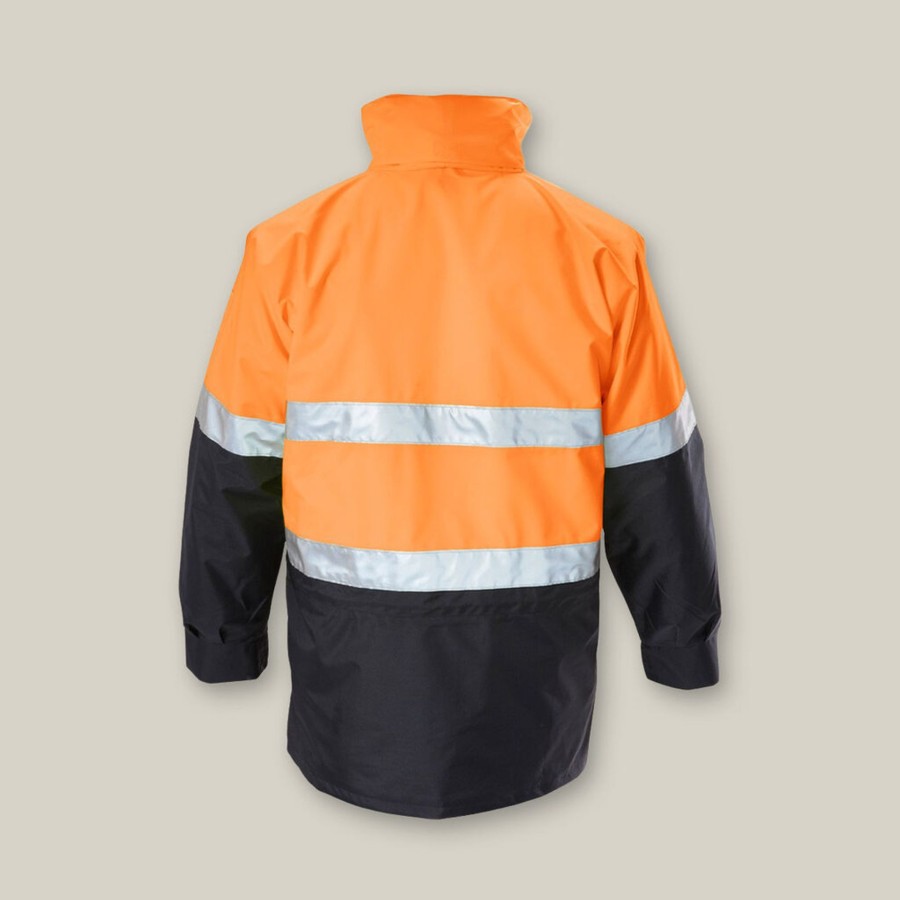 Clothing Hard Yakka Hi-Vis | Hi-Vis 6-In-1 2 Tone Taped All Weather Jacket