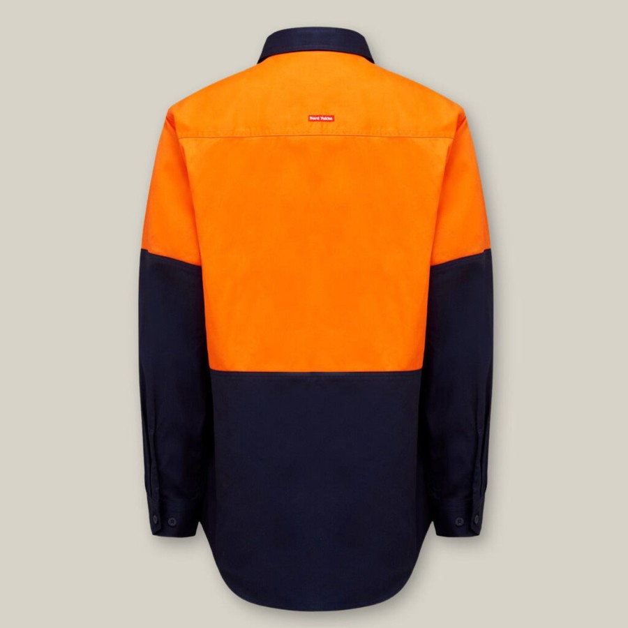 Clothing Hard Yakka Hi-Vis | Core Hi-Vis Long Sleeve Heavyweight Cotton Drill Shirt