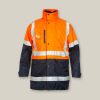 Clothing Hard Yakka Hi-Vis | Hi-Vis 4-In-1 Taped Wet Weather Jacket