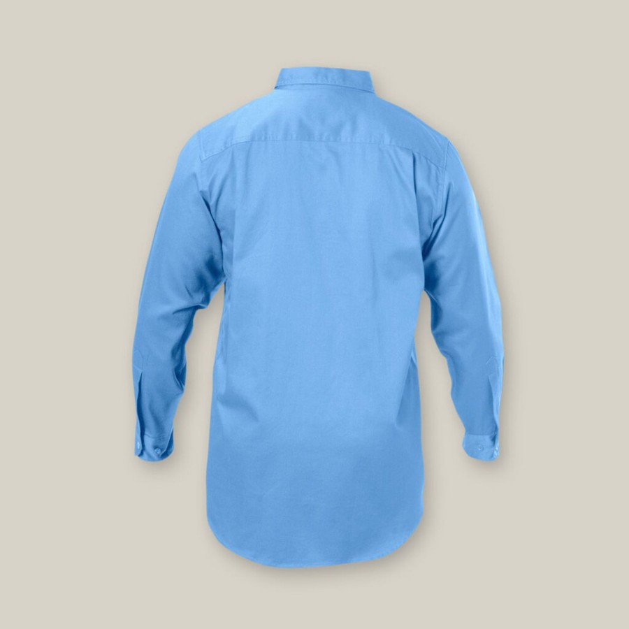 Clothing Hard Yakka Shirts | Long Sleeve Open Front Cotton Drill Work Shirt