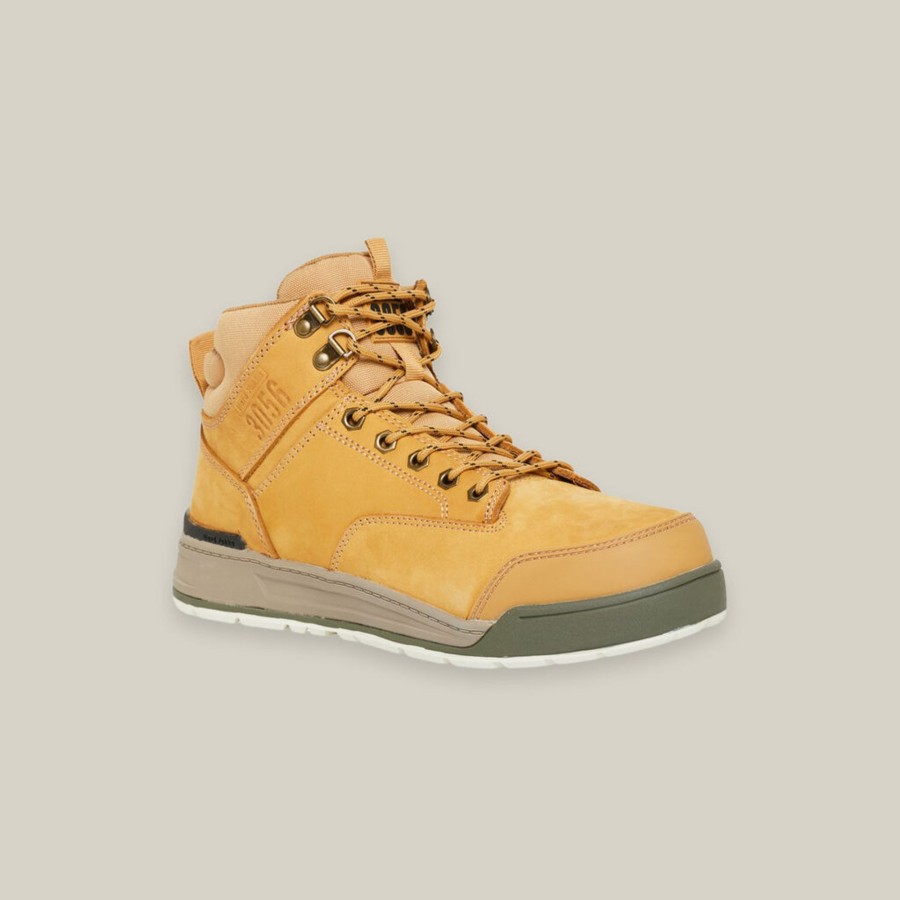 Boots Hard Yakka Zip Sided | 3056 Lace Up & Side Zip Steel Toe Safety Boot - Wheat