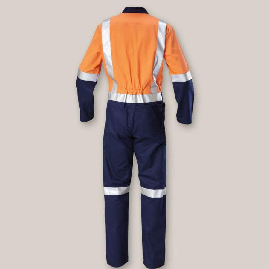 Clothing Hard Yakka Hi-Vis | Hi-Vis 2Tone Taped Cotton Drill Coverall